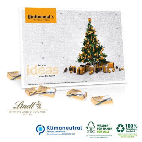 Tisch-Adventskalender Lindt &quot;Select Edition&quot;, Klimaneutral, FSC®-zertifiziert bedrucken, Art.-Nr. 95314