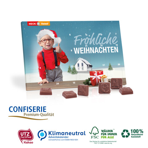 Tisch-Adventskalender &quot;Classic Exklusiv&quot;, Klimaneutral, FSC®-zertifiziert bedrucken, Art.-Nr. 95318