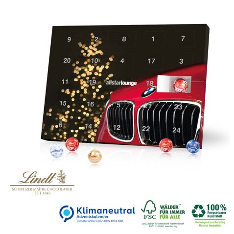 Tisch-Adventskalender Lindt &quot;Gourmet Edition&quot;, Klimaneutral, FSC®-zertifiziert bedrucken, Art.-Nr. 95322