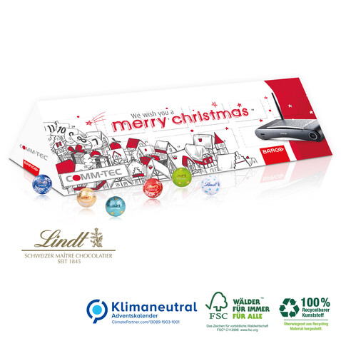 Adventskalender Lindt &quot;Office Premium&quot;, Klimaneutral, FSC®-zertifiziert bedrucken, Art.-Nr. 95334