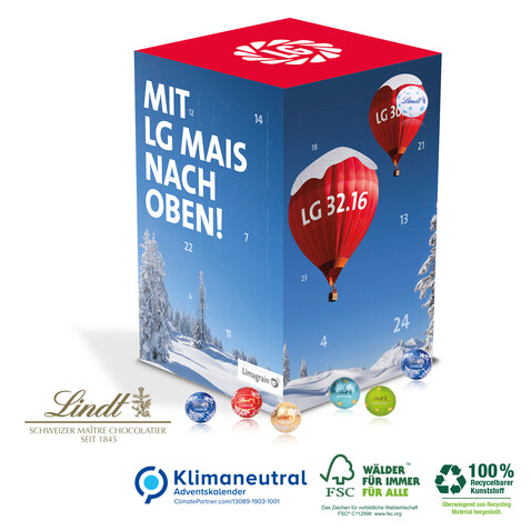 Adventskalender Cube &quot;XL&quot;, Klimaneutral, FSC®-zertifiziert bedrucken, Art.-Nr. 95371