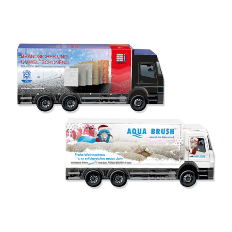 3D Adventskalender Lindt &quot;LKW&quot;, Klimaneutral, FSC®-zertifiziert bedrucken, Art.-Nr. 95374