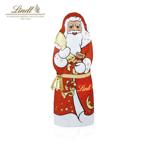 Lindt Weihnachtsmann mit Glöckchen, 70 g, Klimaneutral, FSC®-zertifiziert bedrucken, Art.-Nr. 95453