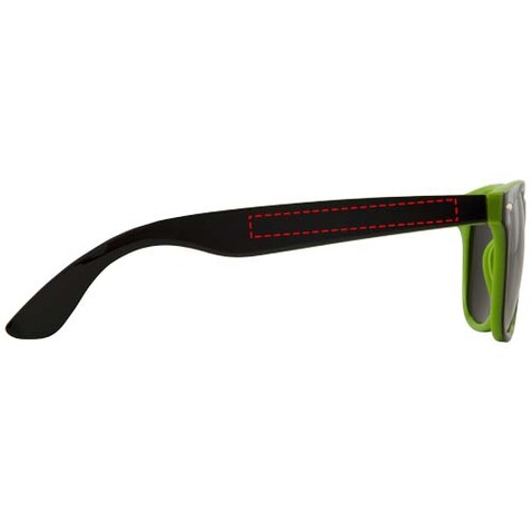 Sun Ray Sonnenbrille mit zweifarbigen Tönen, limone, schwarz bedrucken, Art.-Nr. 10050003