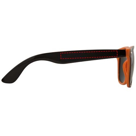 Sun Ray Sonnenbrille mit zweifarbigen Tönen, orange, schwarz bedrucken, Art.-Nr. 10050004