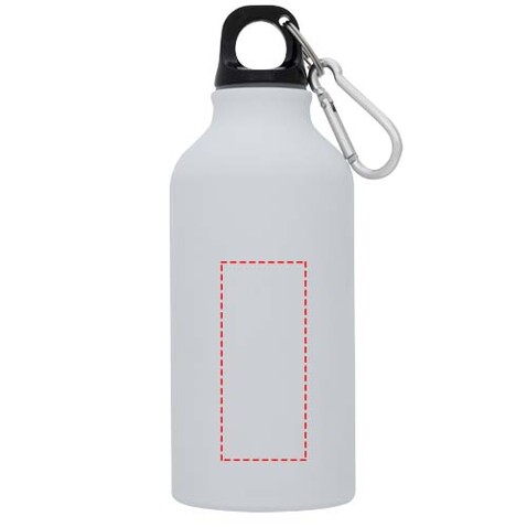 Oregon matte 400 ml Trinkflasche mit Karabiner, weiss bedrucken, Art.-Nr. 10055901