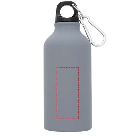 Oregon matte 400 ml Trinkflasche mit Karabiner, grau bedrucken, Art.-Nr. 10055902