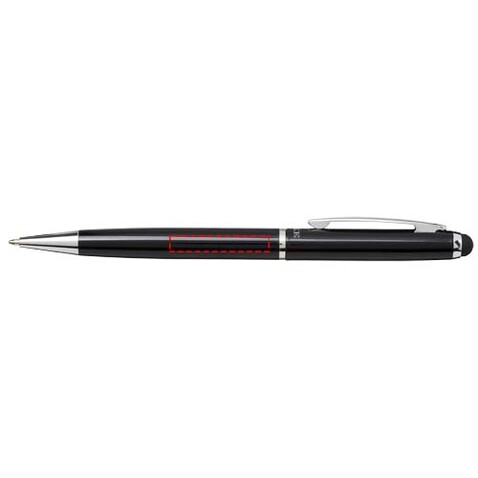 Lento Stylus Kugelschreiber (schwarze Mine), schwarz bedrucken, Art.-Nr. 10713000