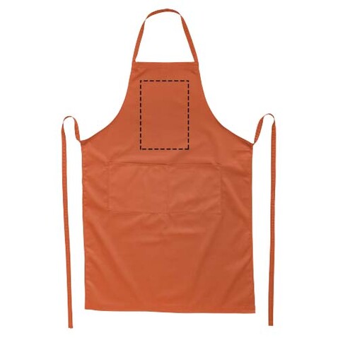 Viera 240 g/m² Schürze, orange bedrucken, Art.-Nr. 11205335