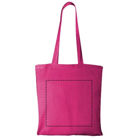 Carolina 100 g/m² Baumwoll Tragetasche 7L, magenta bedrucken, Art.-Nr. 11941111