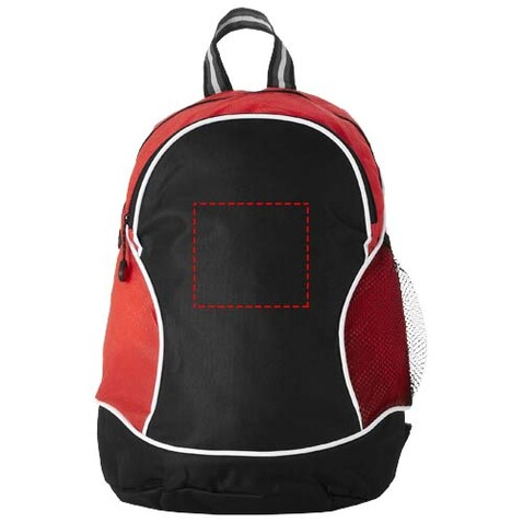Boomerang Rucksack 22L, rot, schwarz bedrucken, Art.-Nr. 11951002