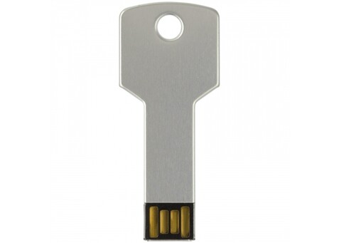 8GB USB-Stick Schlüssel - Silber bedrucken, Art.-Nr. LT26903-N0005