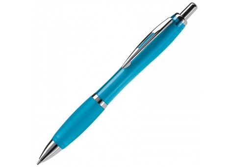 Kugelschreiber Hawaï transparent - Transparent Hellblau bedrucken, Art.-Nr. LT80423-N0412