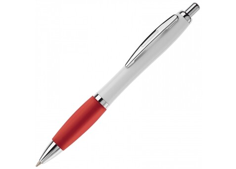 Kugelschreiber Hawaï weiß - Weiss / Rot bedrucken, Art.-Nr. LT80432-N0121