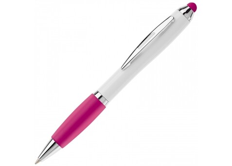 Kugelschreiber Hawaï Stylus weiß - Weiss / Rosé bedrucken, Art.-Nr. LT80433-N0176