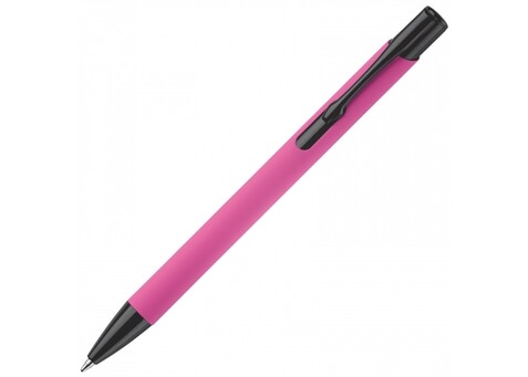 Kugelschreiber Alicante Soft-Touch - Rosé / Schwarz bedrucken, Art.-Nr. LT80537-N7602