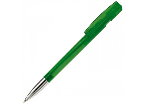 Kugelschreiber Nash Transparent mit Metallspitze - Transparent Grün bedrucken, Art.-Nr. LT80805-N0431