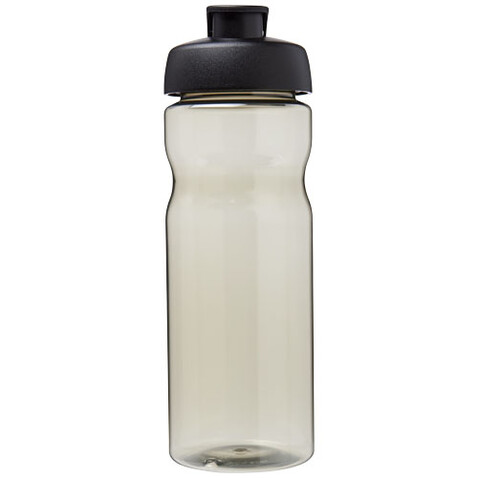 H2O Active® Eco Base 650 ml Sportflasche mit Klappdeckel, charcoal, schwarz bedrucken, Art.-Nr. 21009700