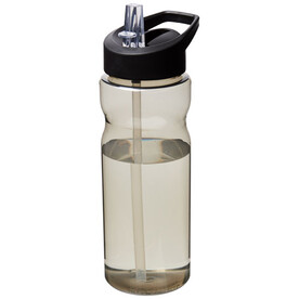 H2O Active® Eco Base 650 ml Sportflasche mit Ausgussdeckel, charcoal, schwarz bedrucken, Art.-Nr. 21009900