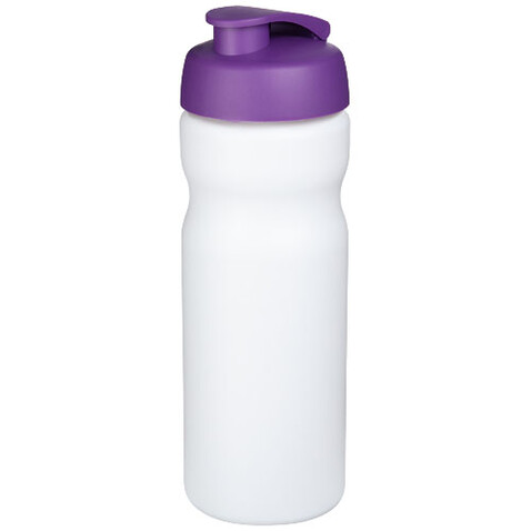 Baseline® Plus 650 ml Sportflasche mit Klappdeckel, weiss, lila bedrucken, Art.-Nr. 21068509 Baseline® Plus 650 ml Sportflasche mit Klappdeckel, weiss, lila bedrucken, Art.-Nr. 21068509
