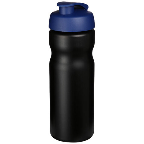 Baseline® Plus 650 ml Sportflasche mit Klappdeckel, schwarz, blau bedrucken, Art.-Nr. 21068513 Baseline® Plus 650 ml Sportflasche mit Klappdeckel, schwarz, blau bedrucken, Art.-Nr. 21068513
