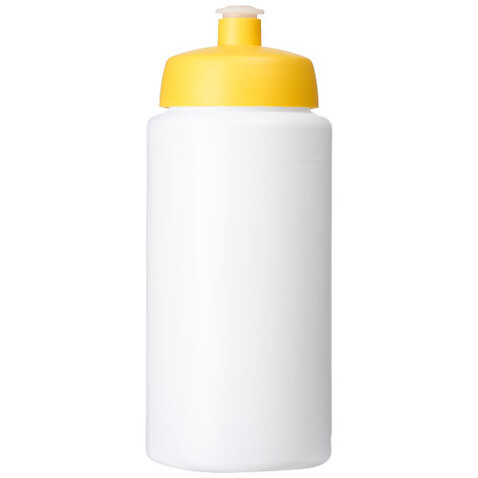 Baseline® Plus grip 500 ml Sportflasche mit Sportdeckel, weiss, gelb bedrucken, Art.-Nr. 21068710 Baseline® Plus grip 500 ml Sportflasche mit Sportdeckel, weiss, gelb bedrucken, Art.-Nr. 21068710