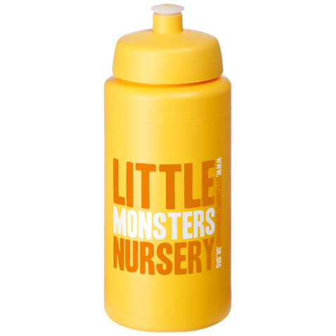Baseline® Plus grip 500 ml Sportflasche mit Sportdeckel, gelb bedrucken, Art.-Nr. 21068721