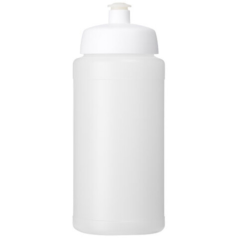Baseline® Plus 500 ml Flasche mit Sportdeckel, transparent, weiss bedrucken, Art.-Nr. 21068816 Baseline® Plus 500 ml Flasche mit Sportdeckel, transparent, weiss bedrucken, Art.-Nr. 21068816
