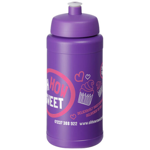 Baseline® Plus 500 ml Flasche mit Sportdeckel, lila bedrucken, Art.-Nr. 21068823