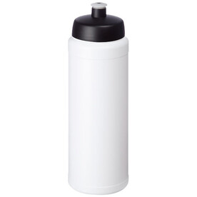 Baseline® Plus 750 ml Flasche mit Sportdeckel, weiss, schwarz bedrucken, Art.-Nr. 21069000 Baseline® Plus 750 ml Flasche mit Sportdeckel, weiss, schwarz bedrucken, Art.-Nr. 21069000
