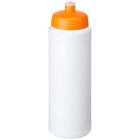 Baseline® Plus 750 ml Flasche mit Sportdeckel, weiss, orange bedrucken, Art.-Nr. 21069007 Baseline® Plus 750 ml Flasche mit Sportdeckel, weiss, orange bedrucken, Art.-Nr. 21069007