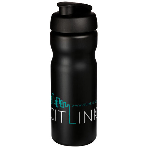 Baseline® Plus 650 ml Sportflasche mit Klappdeckel, schwarz bedrucken, Art.-Nr. 21068511 Baseline® Plus 650 ml Sportflasche mit Klappdeckel, schwarz bedrucken, Art.-Nr. 21068511