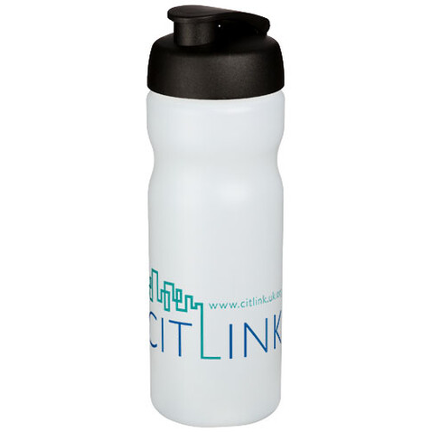 Baseline® Plus 650 ml Sportflasche mit Klappdeckel, transparent, schwarz bedrucken, Art.-Nr. 21068515 Baseline® Plus 650 ml Sportflasche mit Klappdeckel, transparent, schwarz bedrucken, Art.-Nr. 21068515