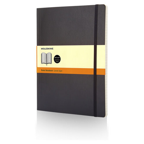 Moleskine Classic Softcover Notizbuch XL – liniert, schwarz bedrucken, Art.-Nr. 10715500
