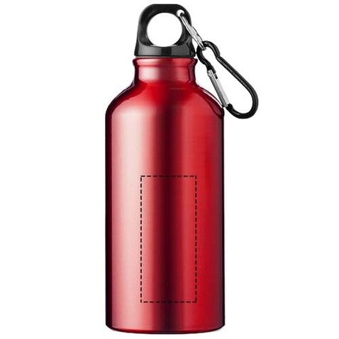 Oregon 400 ml Aluminium Trinkflasche mit Karabinerhaken, rot bedrucken, Art.-Nr. 10000205