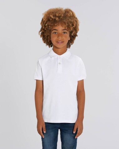Mini Sprinter - Das Iconic Kinder-Polo - White - 9-11/134-146cm bedrucken, Art.-Nr. STPK908C00109