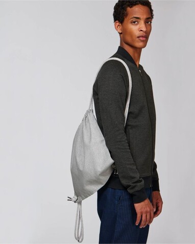 Gym Bag - Der gewebte Turnbeutel - Heather Grey - OS bedrucken, Art.-Nr. STAU763C250OS