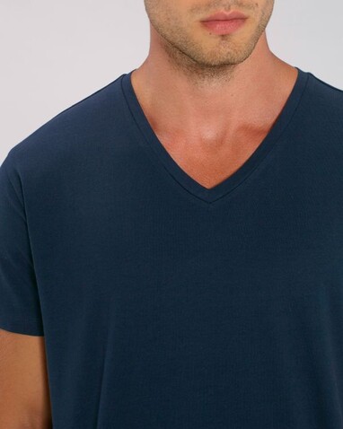 Stanley Presenter - Herren T-Shirt mit V-Ausschnitt - French Navy - XXL bedrucken, Art.-Nr. STTM562C7272X