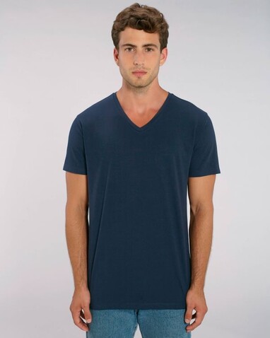 Stanley Presenter - Herren T-Shirt mit V-Ausschnitt - French Navy - XXL bedrucken, Art.-Nr. STTM562C7272X