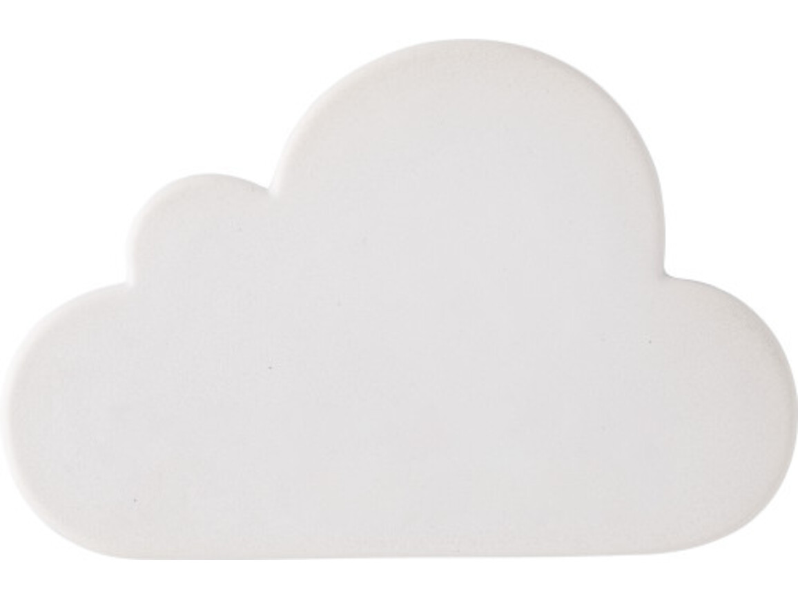 Anti-Stress-Wolke aus PU-Schaum Franco – Weiß bedrucken, Art.-Nr. 002999999_8474