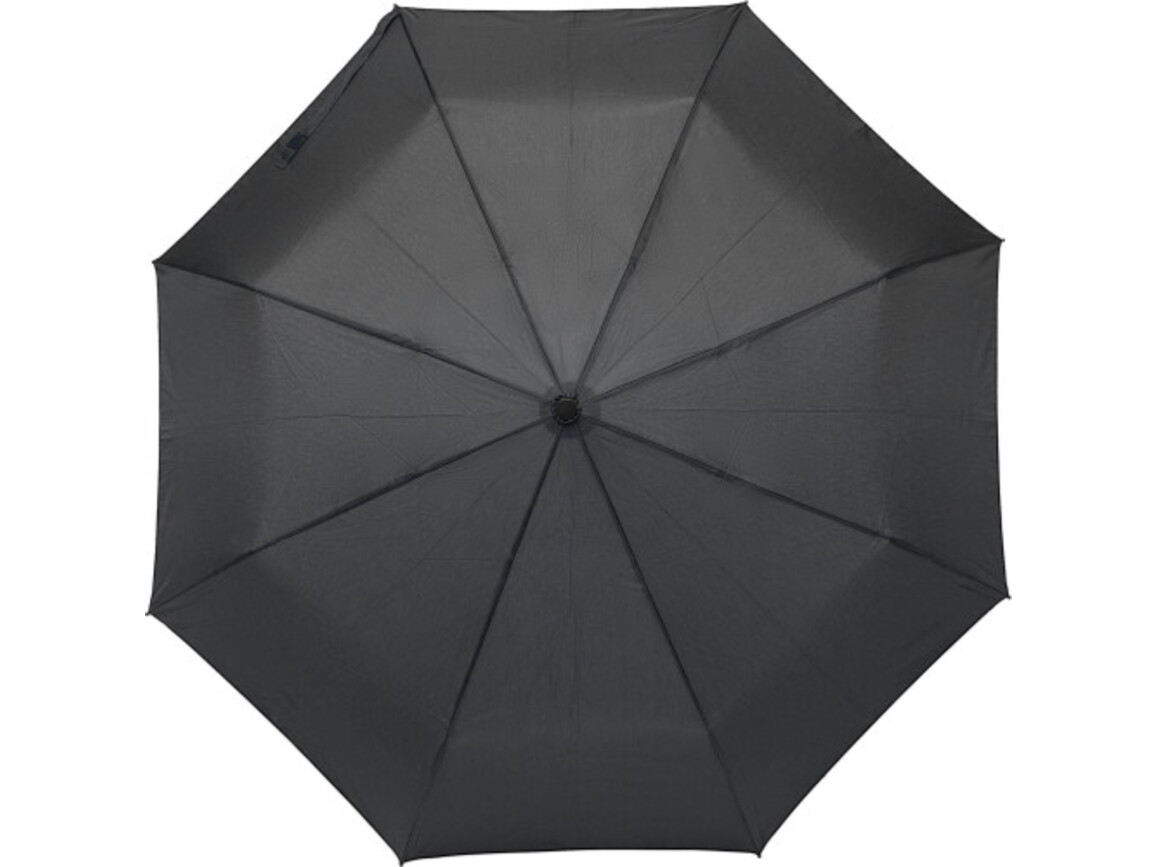 Regenschirm 'Piet' aus Pongee-Seide – Schwarz bedrucken, Art.-Nr. 001999999_8825