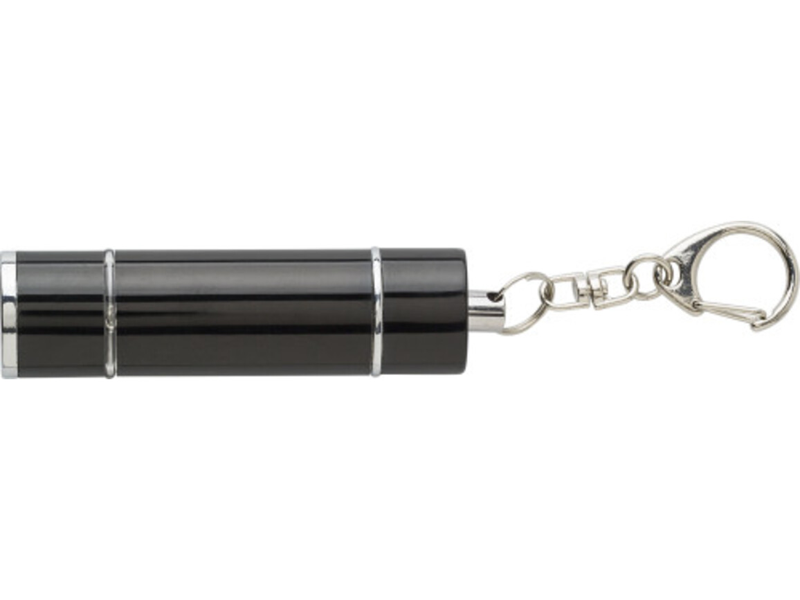 2-in-1 Schlüsselanhänger 'Flash' aus Kunststoff – Schwarz bedrucken, Art.-Nr. 001999999_9211