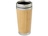 Bambus 450 ml Becher mit Bambus-Außenseite, braun bedrucken, Art.-Nr. 10063636