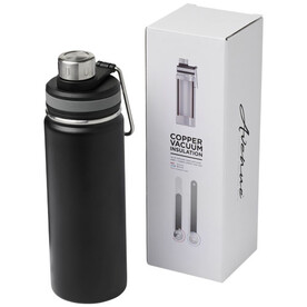 Gessi 590 ml Kupfer-Vakuum Isolierflasche, schwarz bedrucken, Art.-Nr. 10064400 Gessi 590 ml Kupfer-Vakuum Isolierflasche, schwarz bedrucken, Art.-Nr. 10064400