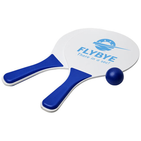 Bounce Strandspiel-Set, royalblau, weiss bedrucken, Art.-Nr. 10070205