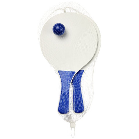 Bounce Strandspiel-Set, royalblau, weiss bedrucken, Art.-Nr. 10070205