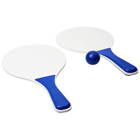 Bounce Strandspiel-Set, royalblau, weiss bedrucken, Art.-Nr. 10070205