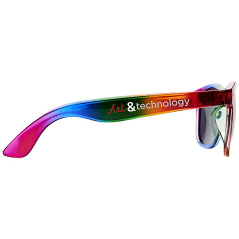 Sun Ray Regenbogen-Sonnenbrille, regenbogenfarben bedrucken, Art.-Nr. 10100400