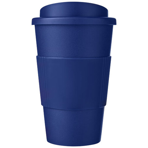 Americano® 350 ml Isolierbecher mit Schutzring, blau bedrucken, Art.-Nr. 21000234 Americano® 350 ml Isolierbecher mit Schutzring, blau bedrucken, Art.-Nr. 21000234