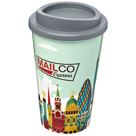 Brite-Americano® 350 ml Isolierbecher, grau bedrucken, Art.-Nr. 21000312